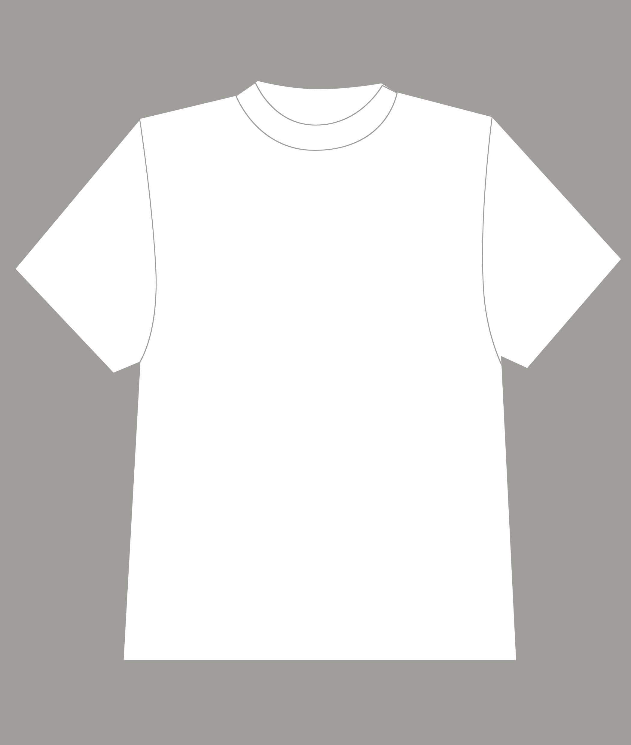 空白t恤模板 可以涂鸦制作文化衫的模板图纸
