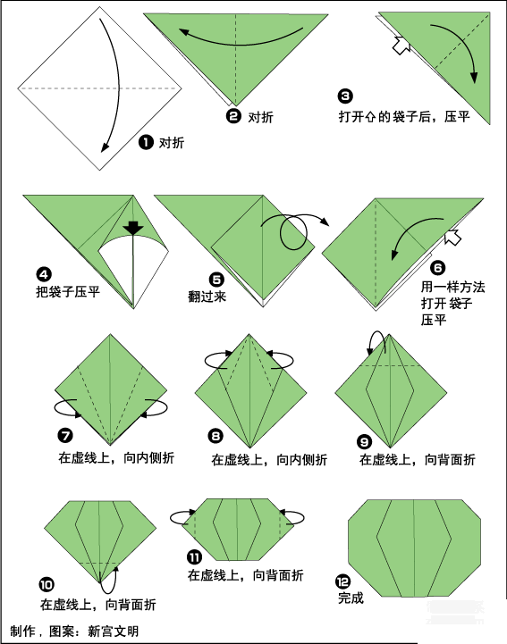 南瓜的折纸方法
